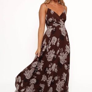 Petal & Pup Madilyn Maxi Dress - Brown Floral